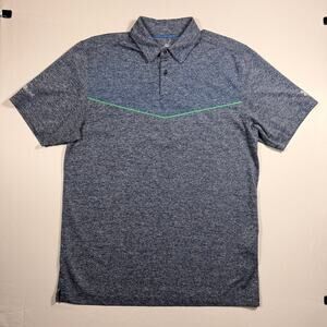 Under Armour Men's Playoff 2.0 Heathered Teal and Pitch Gray Golf Polo Shirt